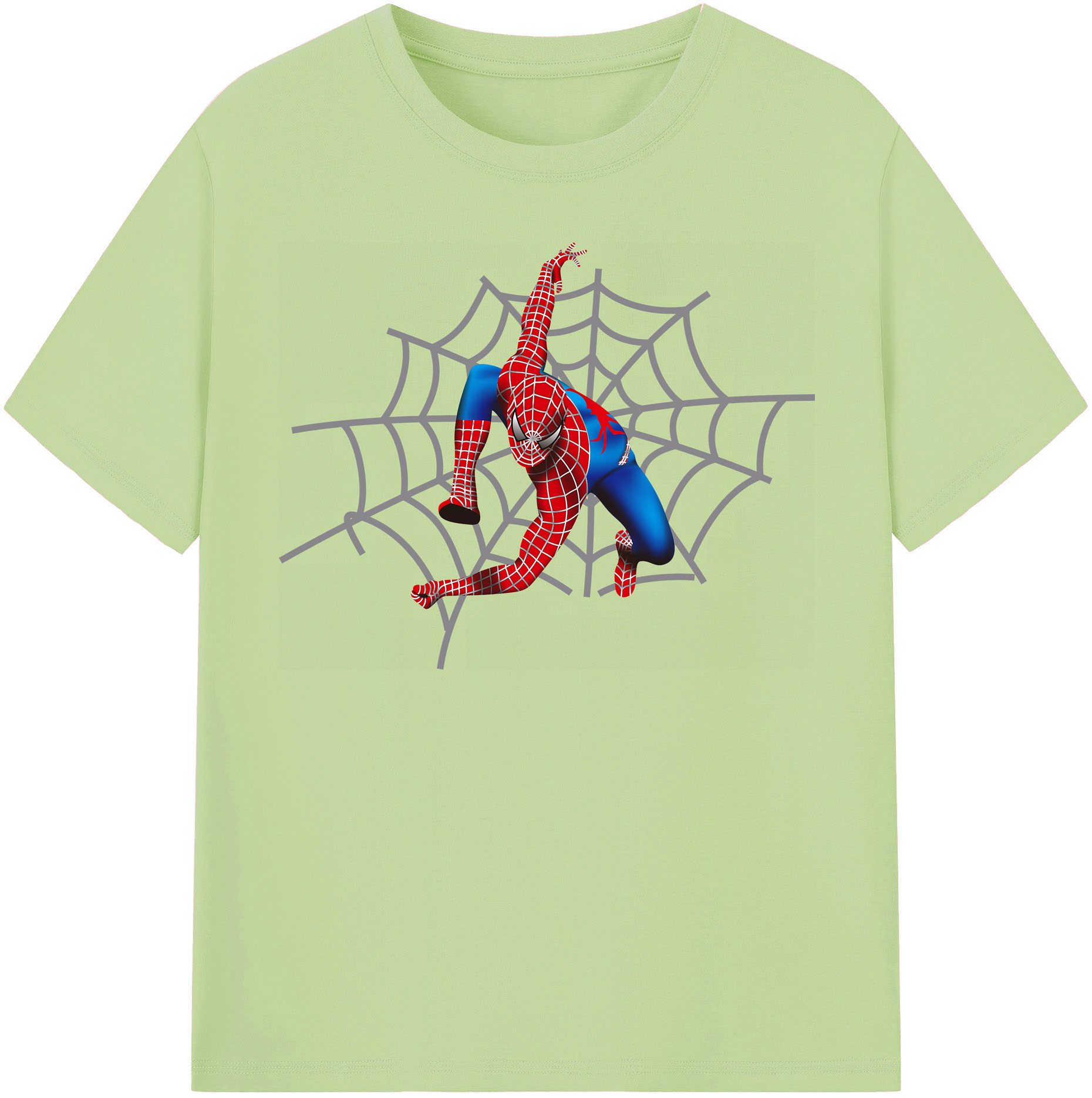 （画像用） Spider Man スパイダーマン 綿100％半袖Tシャツ（フロントプリント）